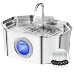 Stainless Steel Cat Water Fountain 3.2L - Automatic with Water Level Window - Image 5