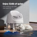 Self Cleaning Litter Box, Open Top Automatic Litter Box for Multiple Cats, Multiple Layer Safety Protection, Liners and Mat Included, White - Image 6