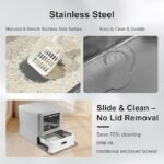 Enclosed Stainless Steel Cat Litter Box - Image 2