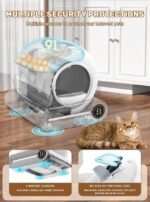 Automatic Litter Box, (2026) Multi-Function Upgrade Robot Self Cleaning Litter Box for Multiple Cats, 65L+9L Extra Large, APP Control, Deodorization, 1 Odor Eliminator, 3 Rolls Litter Bag Liners - Image 3