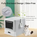 Enclosed Stainless Steel Cat Litter Box - Image 3