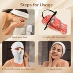 Red Light Therapy Mask for Face,Cordless LED Face Mask Light Therapy,USB C Rechargeable,Infrared Lights Masks for Home Working Travel Yoga Sleep - Image 7