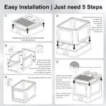 Enclosed Stainless Steel Cat Litter Box - Image 7