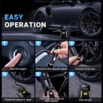 Ipflin Digital Tyre Inflator | 12V Car Air Compressor - Image 10
